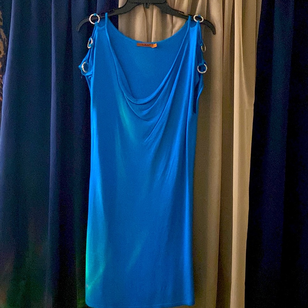 Turquoise Fitted Dress